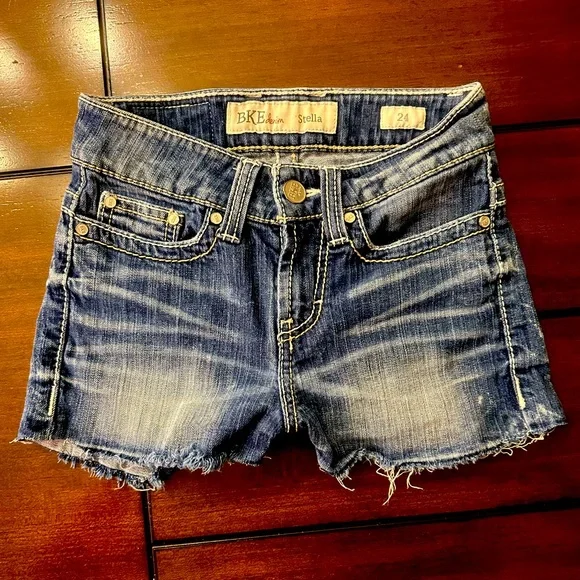 COPY - BKE STELLA CUT-OFF JEAN SHORTS - Picture 1 of 10